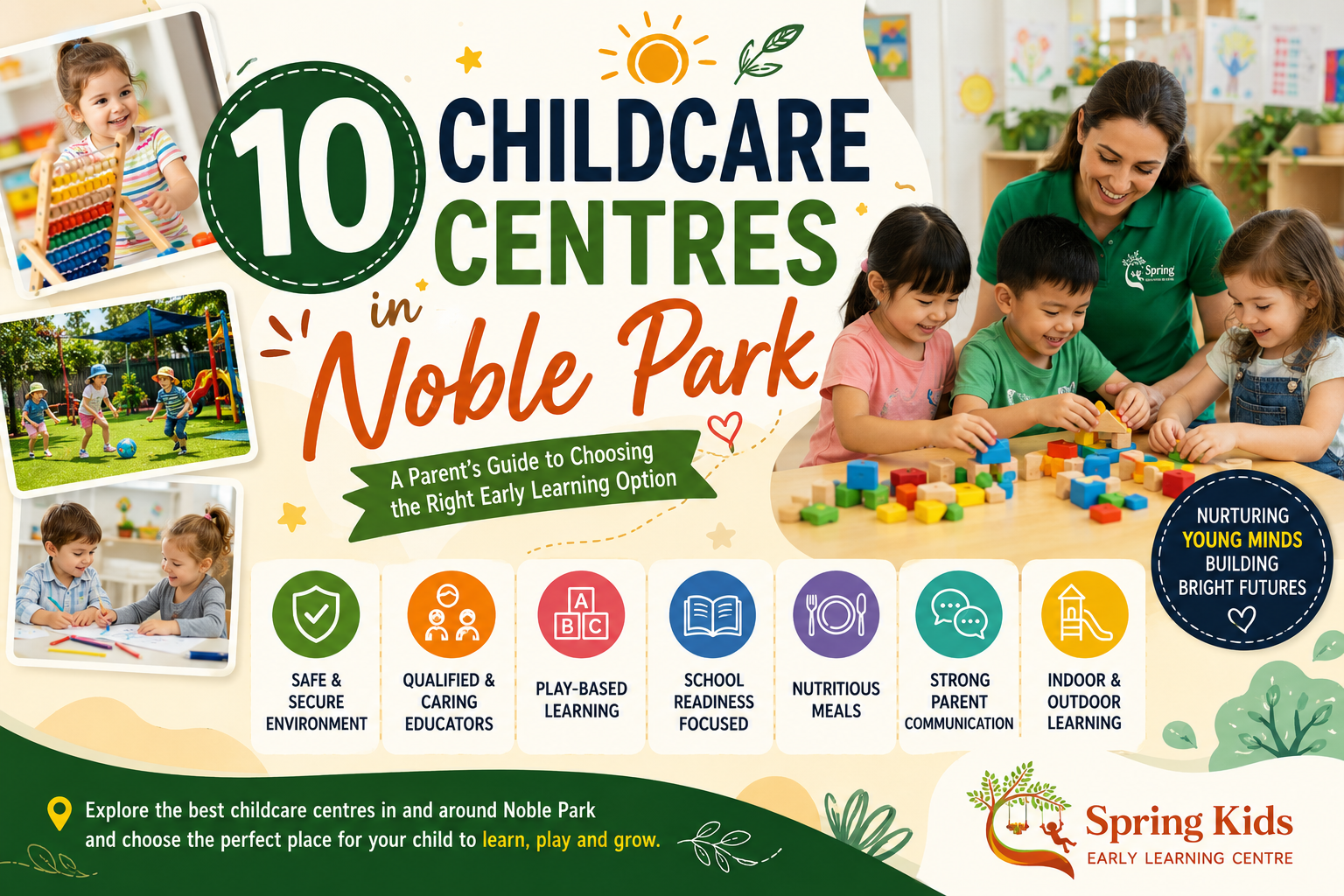 10 childcare centres in Noble Park guide for parents looking for trusted childcare, daycare and early learning options.